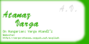 atanaz varga business card